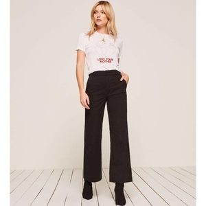 SOLD Reformation Prince Pants - Highwaisted Black Denim